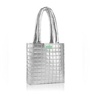 Clinique Silver Quilted Women's Bag